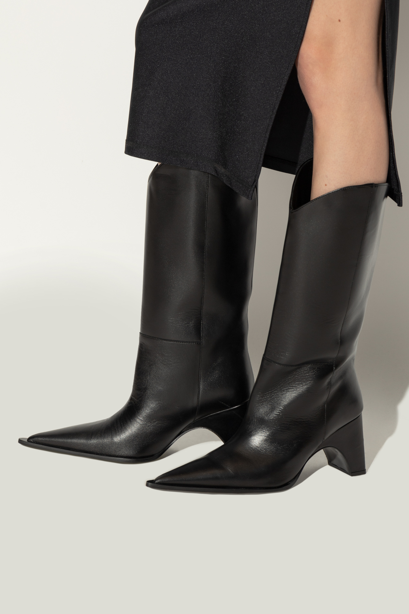 【関税込み】Petal Bridge Boots - Coperni - Leather - Black Petal Bridge Boot – Coperni